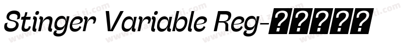 Stinger Variable Reg字体转换